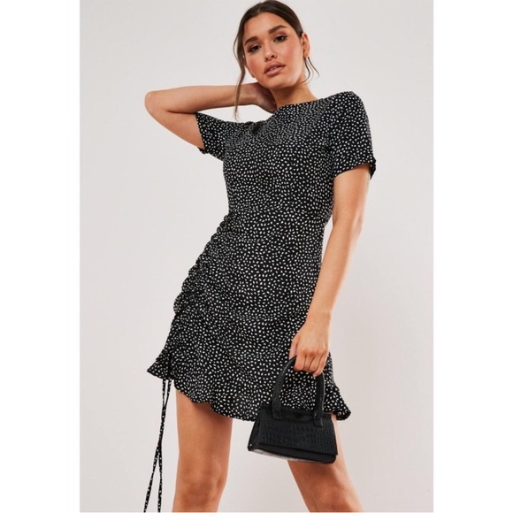 Ruched Ruffle Dress - Picture 2 of 11